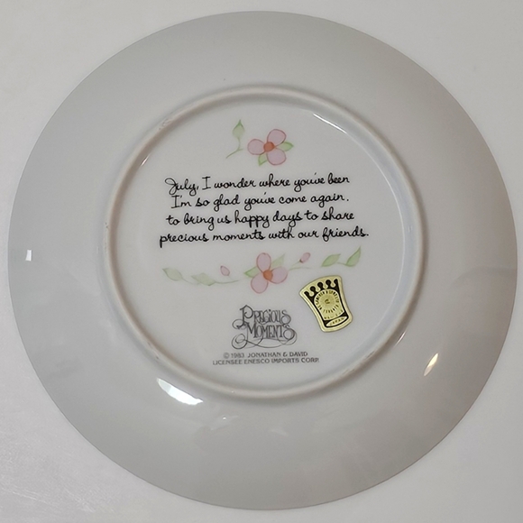 Precious Moments Months of the Year Plates - July - Picture 7 of 9